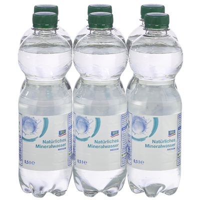 aro Natürliches Mineralwasser Medium (0,5 l Flaschen)
